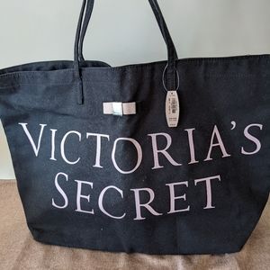 VS Large pink and black tote bag